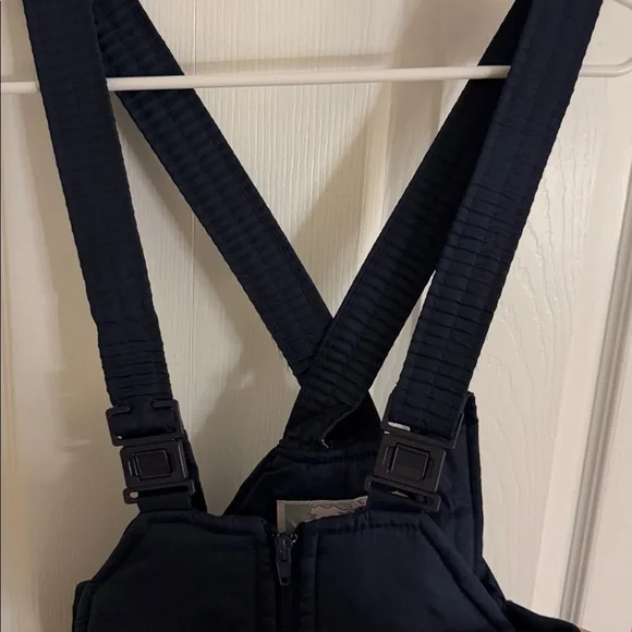 '80s Vintage Ski Lion Ski Snow Snowboarding Bib Overalls Navy Size M - Picture 7 of 7